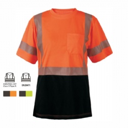 HIGH VISIBILITY BIRDSEYE MESHCREW NECK SHIRT